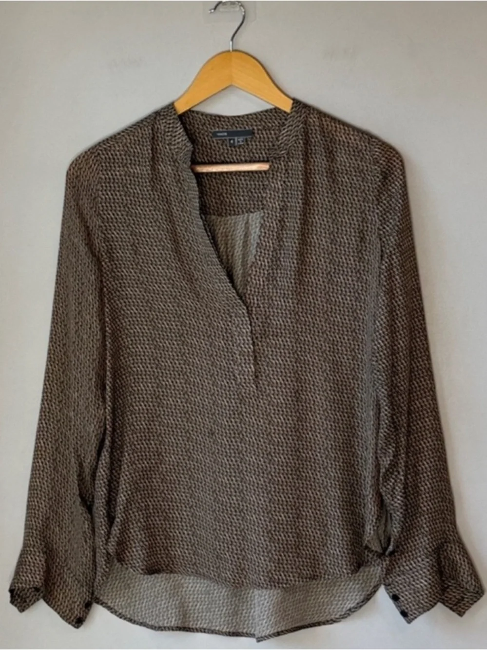 Vince Silk Striped Blouse